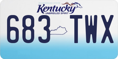 KY license plate 683TWX