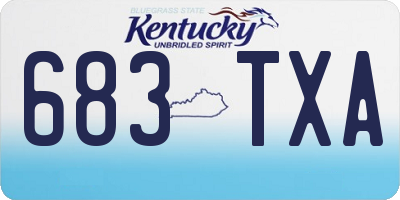 KY license plate 683TXA