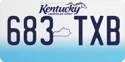 KY license plate 683TXB