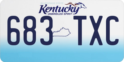 KY license plate 683TXC