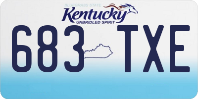 KY license plate 683TXE