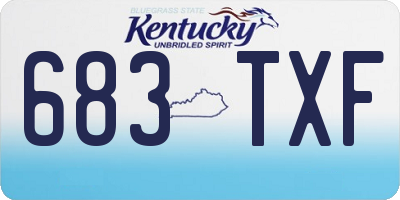 KY license plate 683TXF