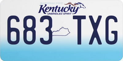 KY license plate 683TXG