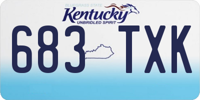 KY license plate 683TXK