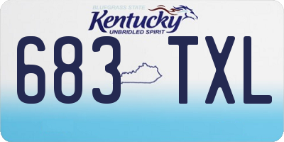 KY license plate 683TXL