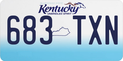 KY license plate 683TXN