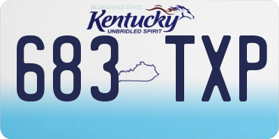 KY license plate 683TXP