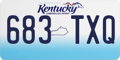 KY license plate 683TXQ