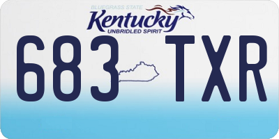 KY license plate 683TXR