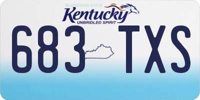 KY license plate 683TXS