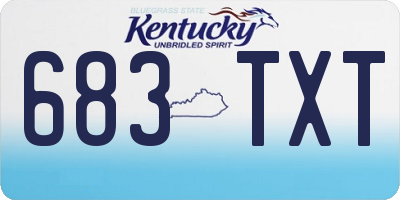 KY license plate 683TXT