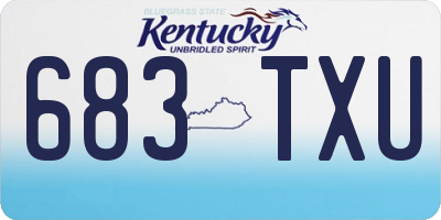 KY license plate 683TXU