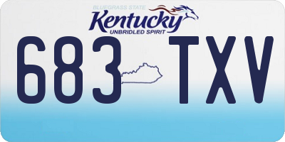 KY license plate 683TXV