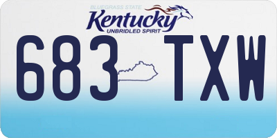 KY license plate 683TXW