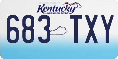 KY license plate 683TXY