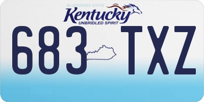 KY license plate 683TXZ
