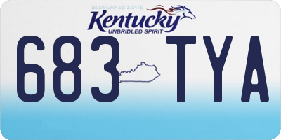 KY license plate 683TYA