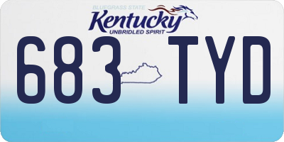 KY license plate 683TYD