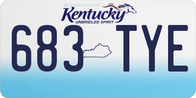 KY license plate 683TYE