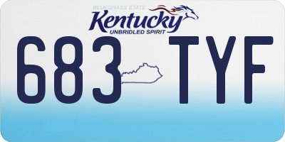 KY license plate 683TYF