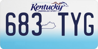 KY license plate 683TYG