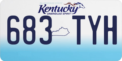 KY license plate 683TYH