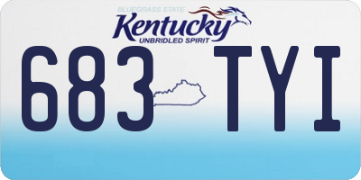 KY license plate 683TYI