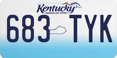 KY license plate 683TYK