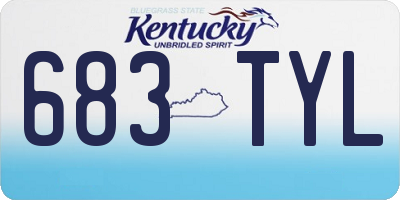 KY license plate 683TYL