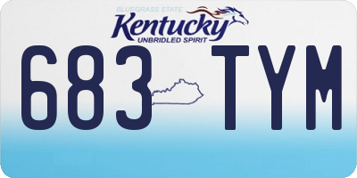 KY license plate 683TYM