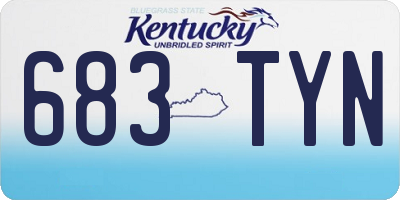 KY license plate 683TYN