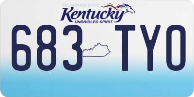 KY license plate 683TYO
