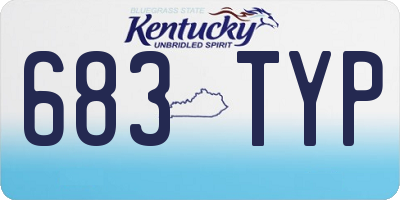 KY license plate 683TYP