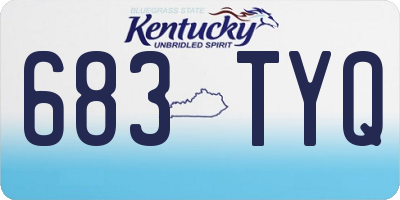 KY license plate 683TYQ