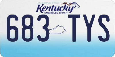 KY license plate 683TYS
