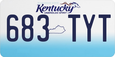 KY license plate 683TYT