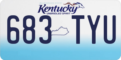 KY license plate 683TYU