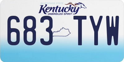 KY license plate 683TYW