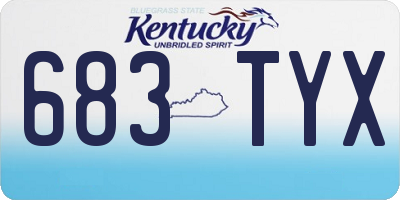 KY license plate 683TYX