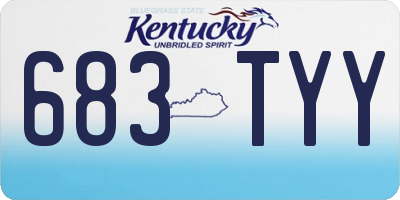 KY license plate 683TYY