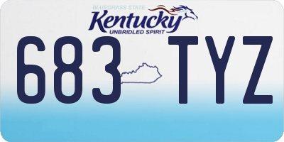 KY license plate 683TYZ