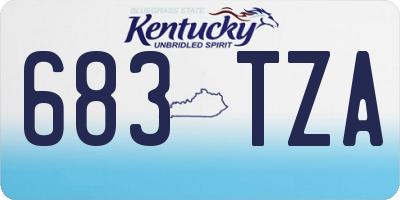 KY license plate 683TZA