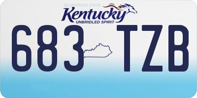 KY license plate 683TZB