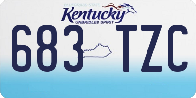 KY license plate 683TZC