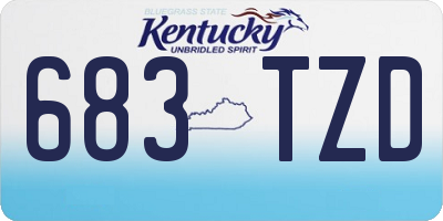 KY license plate 683TZD