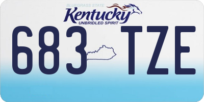 KY license plate 683TZE