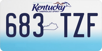 KY license plate 683TZF
