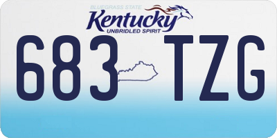 KY license plate 683TZG