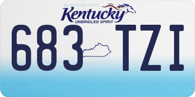 KY license plate 683TZI