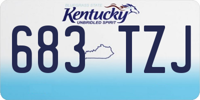 KY license plate 683TZJ
